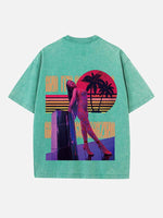 Rihanna Print Round Neck T-shirt
