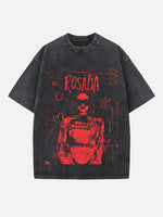 Rosalía Print Round Neck T-shirt