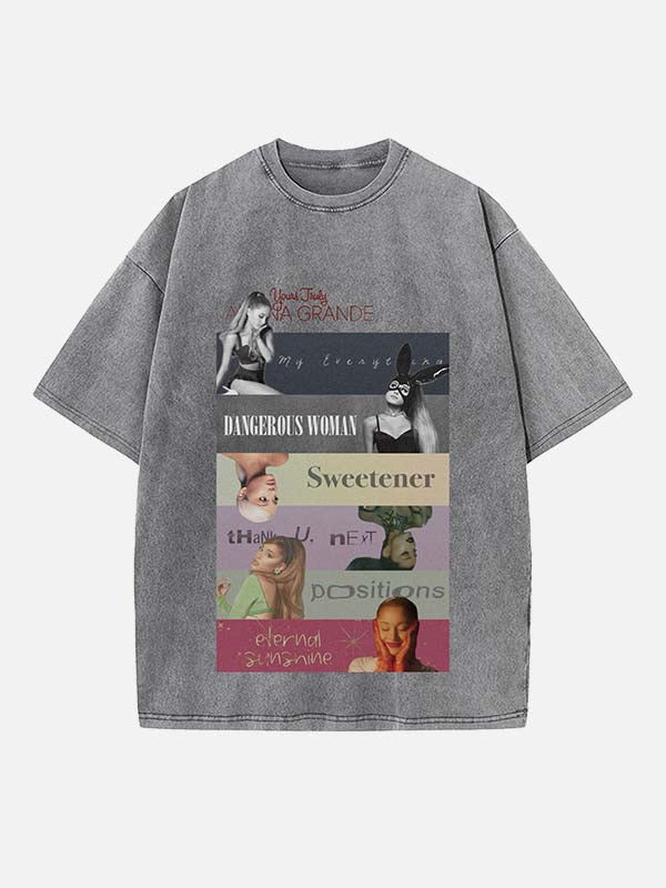 Ariana Grande Print Round Neck T-shirt