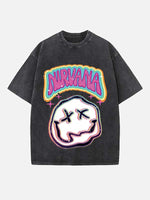 NIRVANA Print Round Neck T-shirt