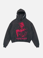 Miley Cyrus Print Slant Pockets Hoodie
