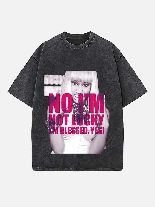 Nicki Minaj Print Round Neck T-shirt
