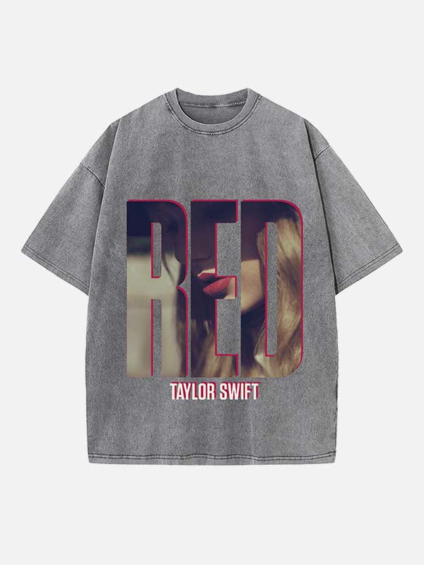 Taylor Swift Print Round Neck T-shirt