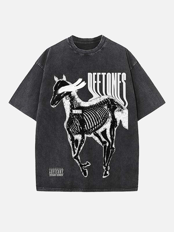 Deftones Print Round Neck T-shirt