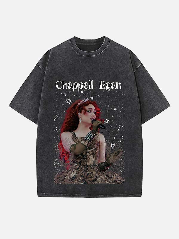 Chappell Roan Print Round Neck T-shirt