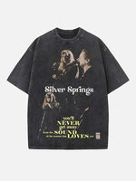 Fleetwood Mac Print Round Neck T-shirt