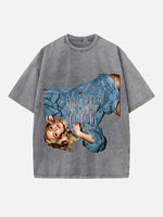 Zara Larsson Print Round Neck T-shirt
