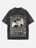 Led Zeppelin Print Round Neck T-shirt