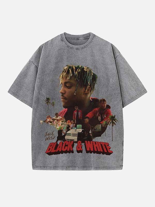 Juice WRLD Print Round Neck T-shirt