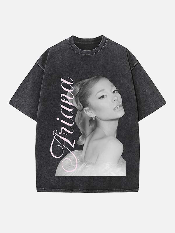 Ariana Grande Print Round Neck T-shirt