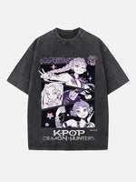 HUNTR/X Print Round Neck T-shirt