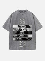 Lady Gaga Print Round Neck T-shirt
