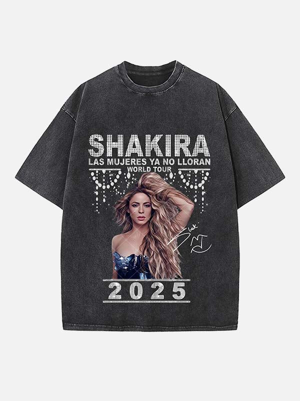 Shakira Print Round Neck T-shirt