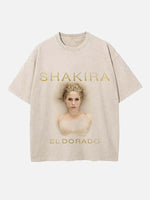Shakira Print Round Neck T-shirt