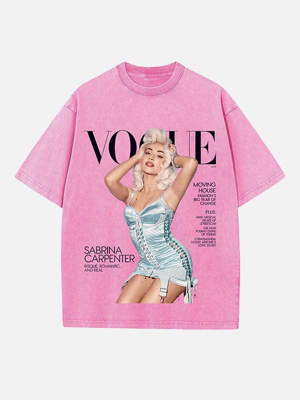 Sabrina Carpenter Print Round Neck T-shirt