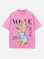 Sabrina Carpenter Print Round Neck T-shirt
