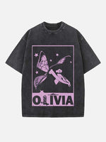 Olivia Rodrigo Print Round Neck T-shirt