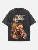 Post Malone Print Round Neck T-shirt