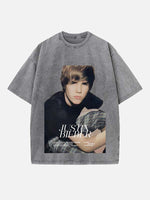Justin Bieber Print Round Neck T-shirt