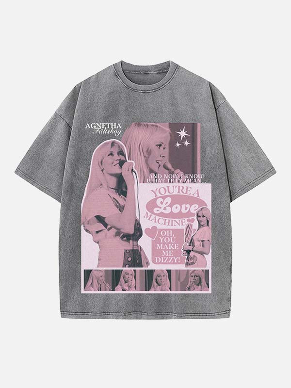 ABBA Print Round Neck T-shirt