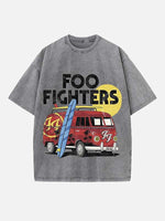 Foo Fighters Print Round Neck T-shirt
