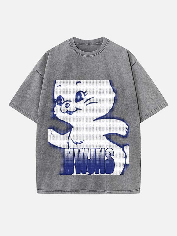 NewJeans Print Round Neck T-shirt