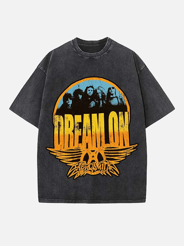 Aerosmith Print Round Neck T-shirt