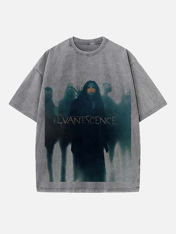 Evanescence Print Round Neck T-shirt