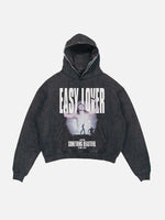 Miley Cyrus Print Slant Pockets Hoodie