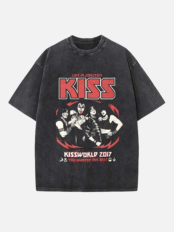 KISS Print Round Neck T-shirt