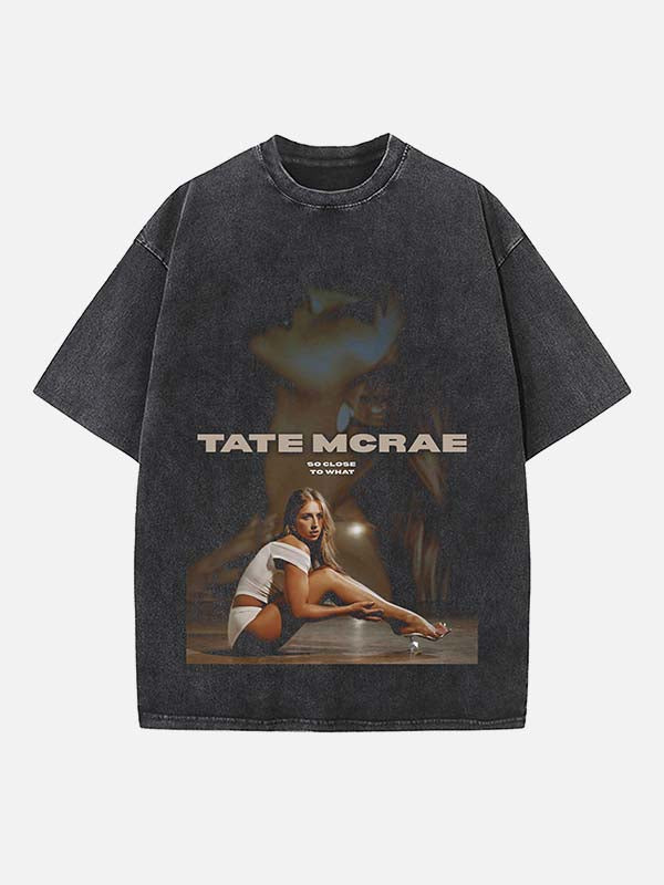 Tate McRae Print Round Neck T-shirt