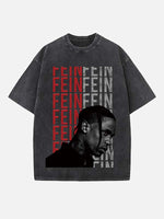 Travis Scott Print Round Neck T-shirt