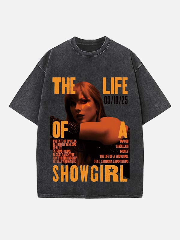 Taylor Swift Print Round Neck T-shirt