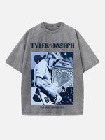 Twenty One Pilots Print Round Neck T-shirt