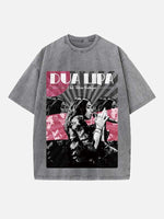 Dua Lipa Print Round Neck T-shirt
