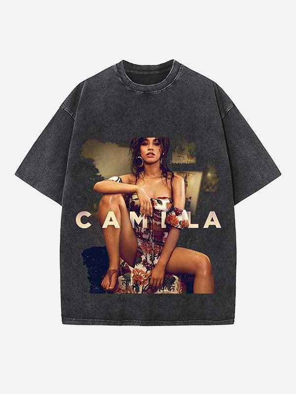 Camila Cabello Print Round Neck T-shirt
