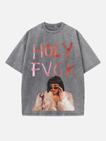 Demi Lovato Print Round Neck T-shirt