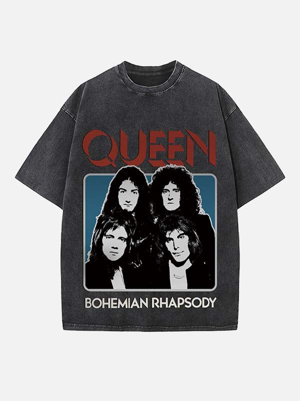Queen Print Round Neck T-shirt