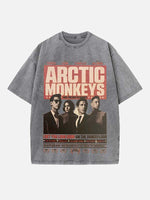 Arctic Monkeys Print Round Neck T-shirt