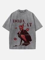 Doja Cat Print Round Neck T-shirt