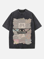 Aerosmith Print Round Neck T-shirt