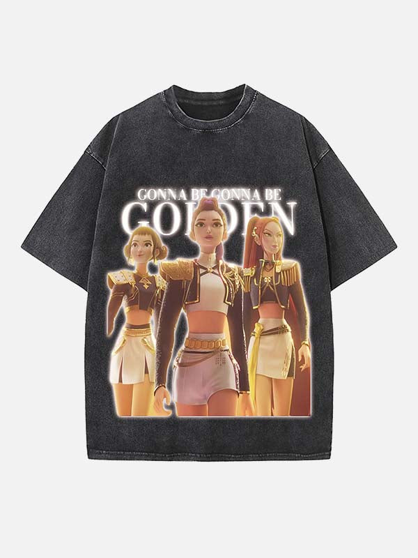 HUNTR/X Print Round Neck T-shirt