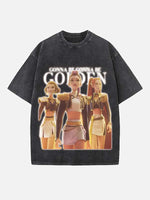 HUNTR/X Print Round Neck T-shirt