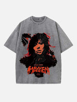 Lady Gaga Print Round Neck T-shirt