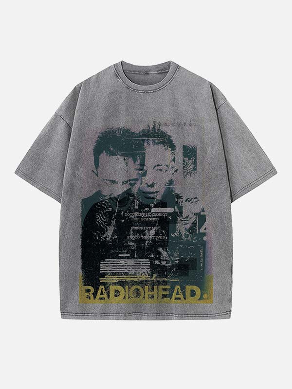 Radiohead Print Round Neck T-shirt