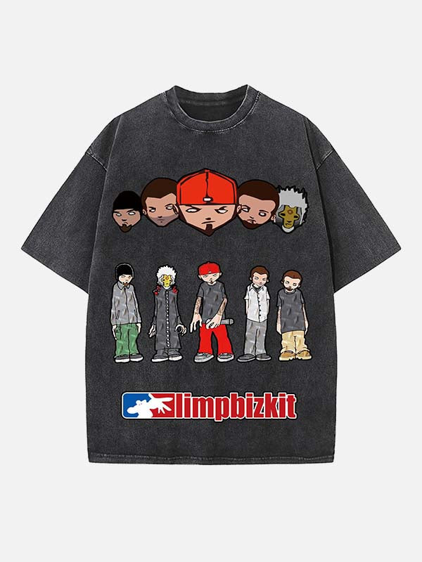 Limp Bizkit Print Round Neck T-shirt