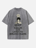 Bruno Mars Print Round Neck T-shirt