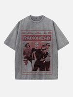 Radiohead Print Round Neck T-shirt