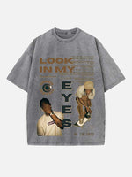 Travis Scott Print Round Neck T-shirt