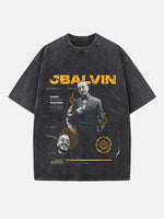 J Balvin Print Round Neck T-shirt